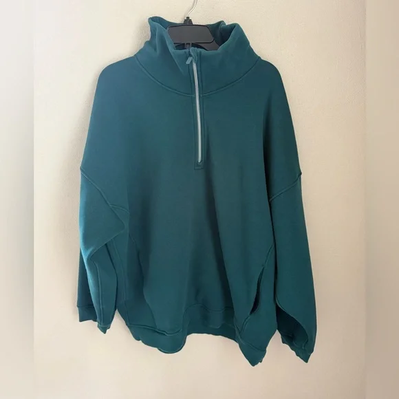 Lululemon Thick Fleece Lined Oversized Funnel Neck Half Zip Sweatshirt - XL/XXL - Picture 1 of 7